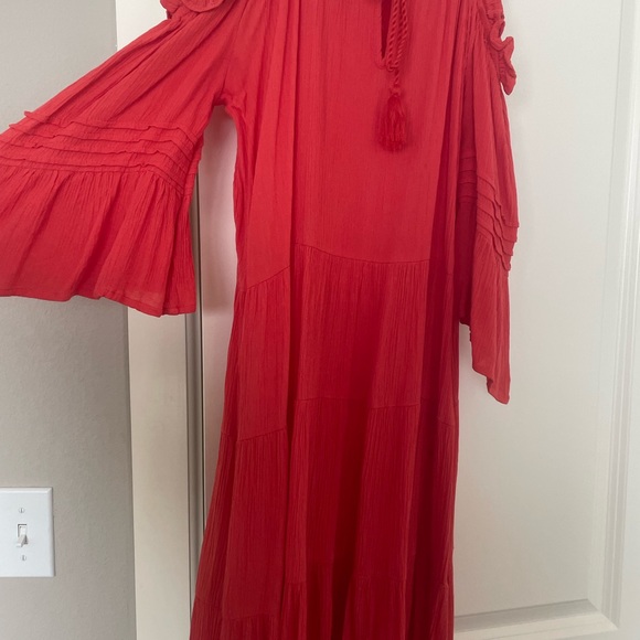 Primark red off the shoulder dress M - Picture 2 of 6